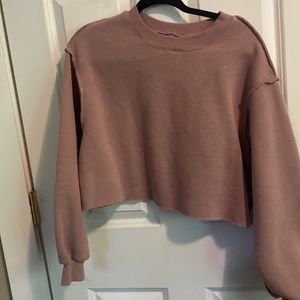 Dusty rose crop sweater